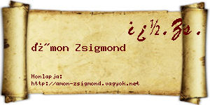 Ámon Zsigmond névjegykártya