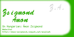 zsigmond amon business card